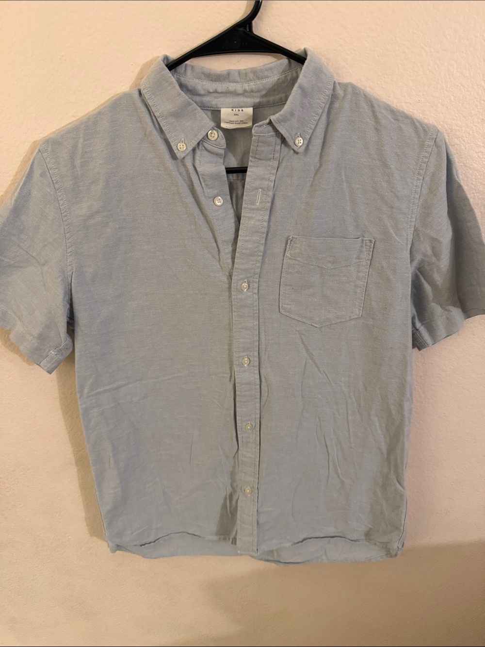 GAP Light Blue Short Sleeve Button-Down Shirt